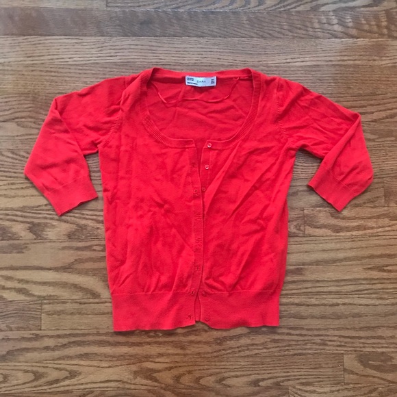 Zara Sweaters - Zara Red Cardigan